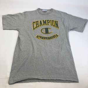 Champion Athletics Gray Short Sleeve Crew Neck T-Shirt Mens Large